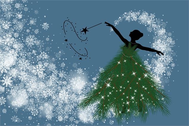 Une fée entourée de flocons - Pixabay
