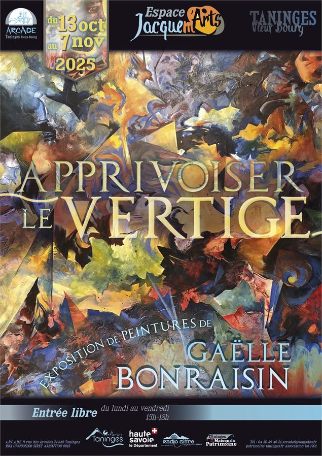 Affiche de l'exposition de G. Bonraisin - ARCADE