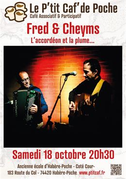 Concert Fred et Cheyms : l'Accordéon et la Plume_Habère-Poche - Le P'tit Caf' de Poche