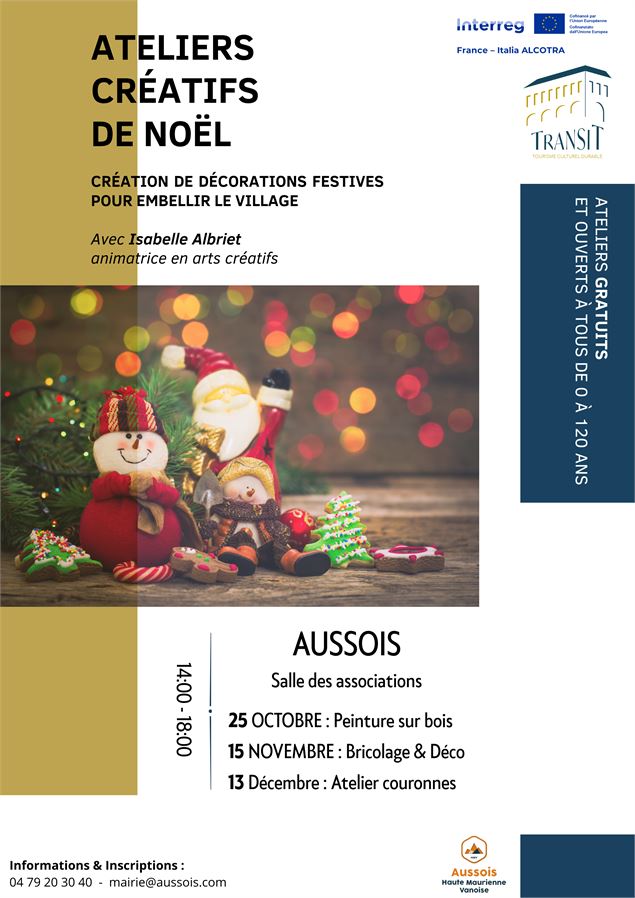 Affiche ateliers créatifs - Rémi Coillet-Matillon