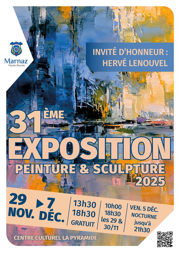 Affiche Exposition de peintures et de sculpture de Marnaz - 31eme édition - Service communication de