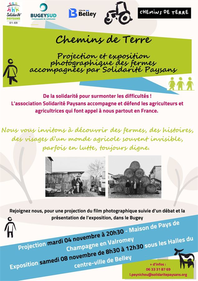 Chemins de Terre : Projection et exposition photographique de fermes par Solidarité paysans_Champagn