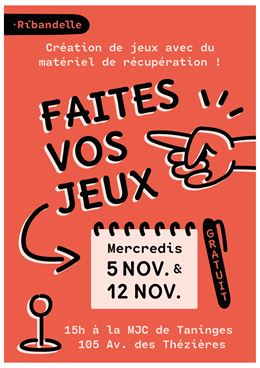 Affiche faites vos jeux - MJC Taninges