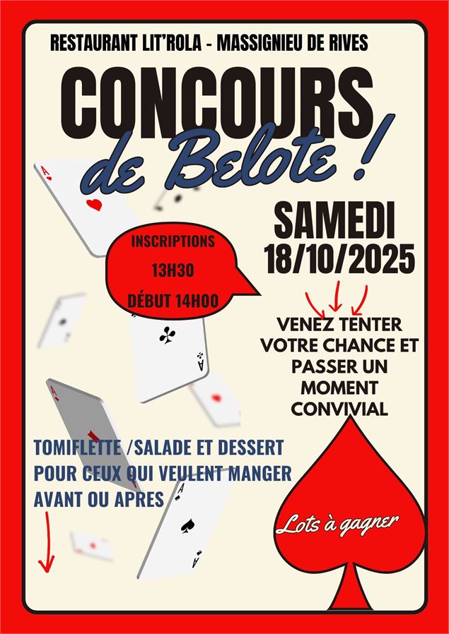 Concours de belote -   affiche