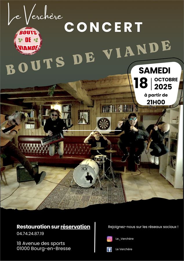 Affiche concert - Bouts de viande