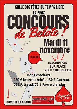 Concours de belote - Omnisports La Praz