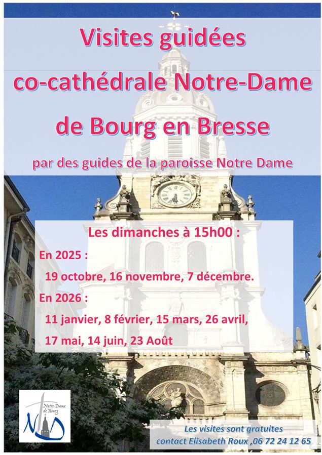 Affiche_Visites guidées co-cathédrale Notre-Dame de Bourg-en-Bresse_Bourg-en-Bresse - ©Paroise Notre
