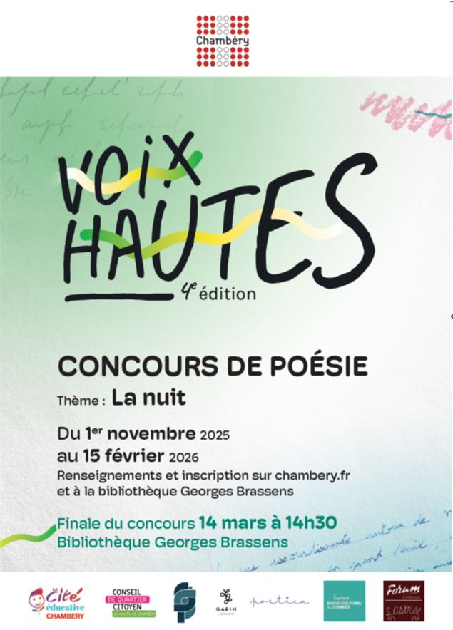 Concours de poésie : Voix Hautes 2026_Chambéry - BM Chambéry