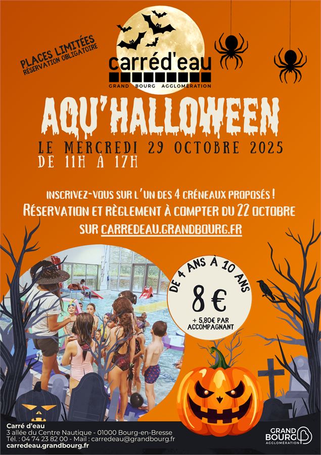 Affiche_Aqu'Halloween_Bourg-en-Bresse - ©Grand Bourg Agglomération