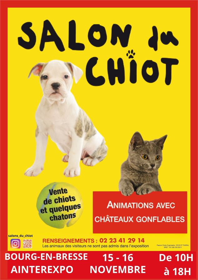 Affiche_Salon du Chiot_Bourg en Bresse - SAS PASSION CHIOTS ORGANISATION
