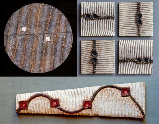 3 oeuvres de sculpture sur bois - Serge Dussans