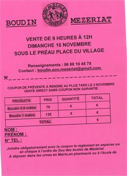 Loto du Sou des Ecoles_Mézériat - Sou des écoles