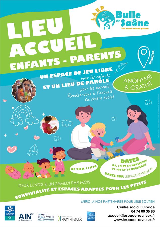 Lieu d'Accueil Enfants Parents - Reyrieux - Crédit freepik