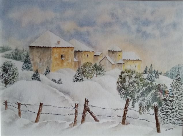 Peinture de paysage enneigé - Société Savoisienne des Beaux-Arts