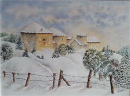 Peinture de paysage enneigé - Société Savoisienne des Beaux-Arts