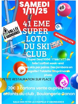 Loto du ski-club vallée d'Abondance - Ski-club vallée d'Abondance