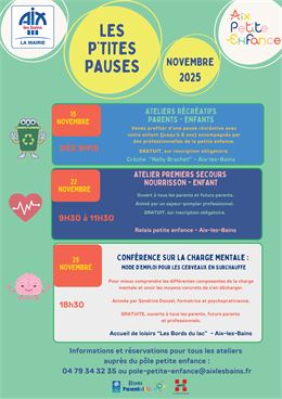 Les P'tites pauses - Atelier Premiers Secours nourrisson - enfant - OK