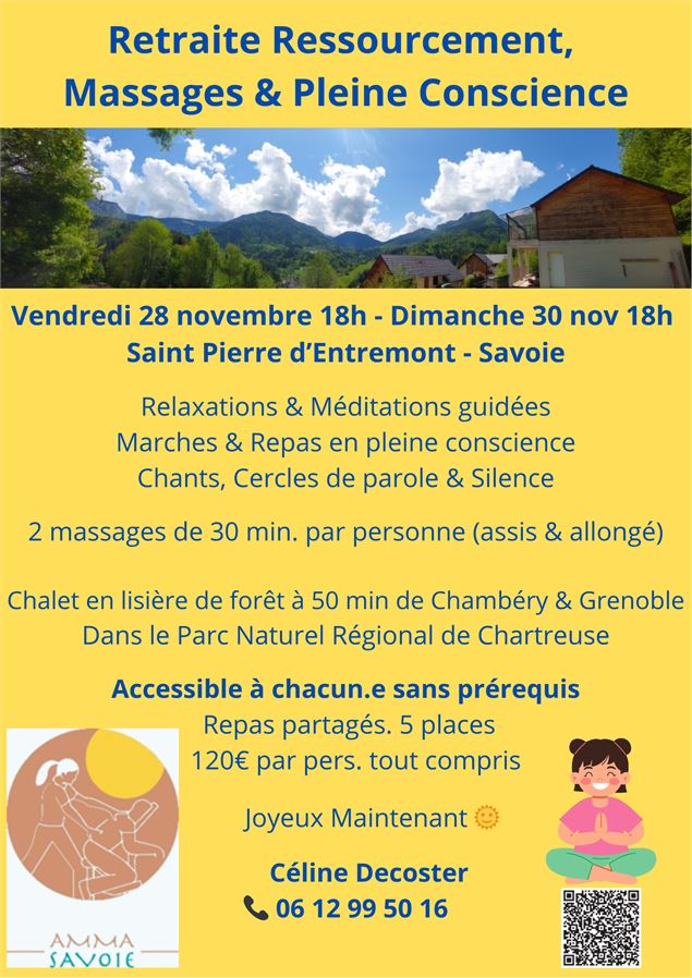 Retraite ressourcement, massages et pleine conscience_Saint-Pierre-d'Entremont - Céline Decoster