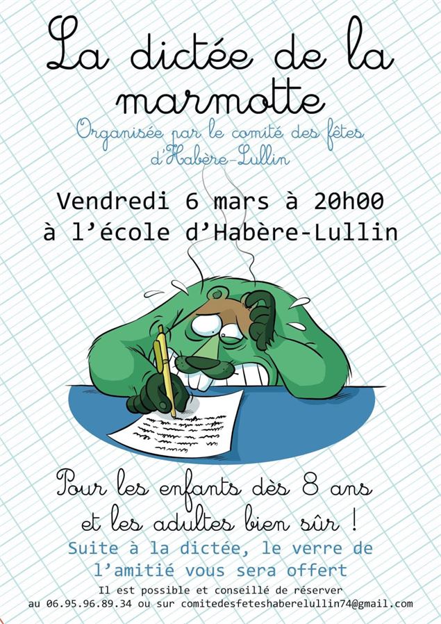 La Dictée de la Marmotte_Habère-Lullin - Comité des Fêtes d'Habère-Lullin