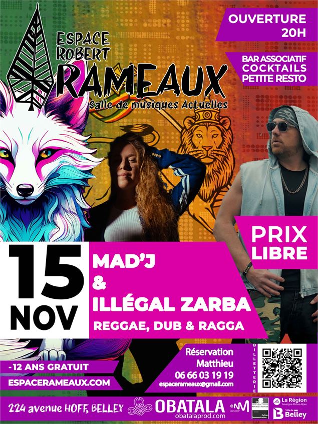 Concert Illégal Zarba & Mad'J à l'Espace Rameaux - obatala