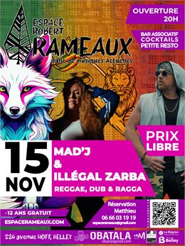 Concert Illégal Zarba & Mad'J à l'Espace Rameaux - obatala