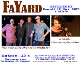 photos 4 hommes du groupe Fayard et chanteuse Noëlle - Fayard et Noëlle