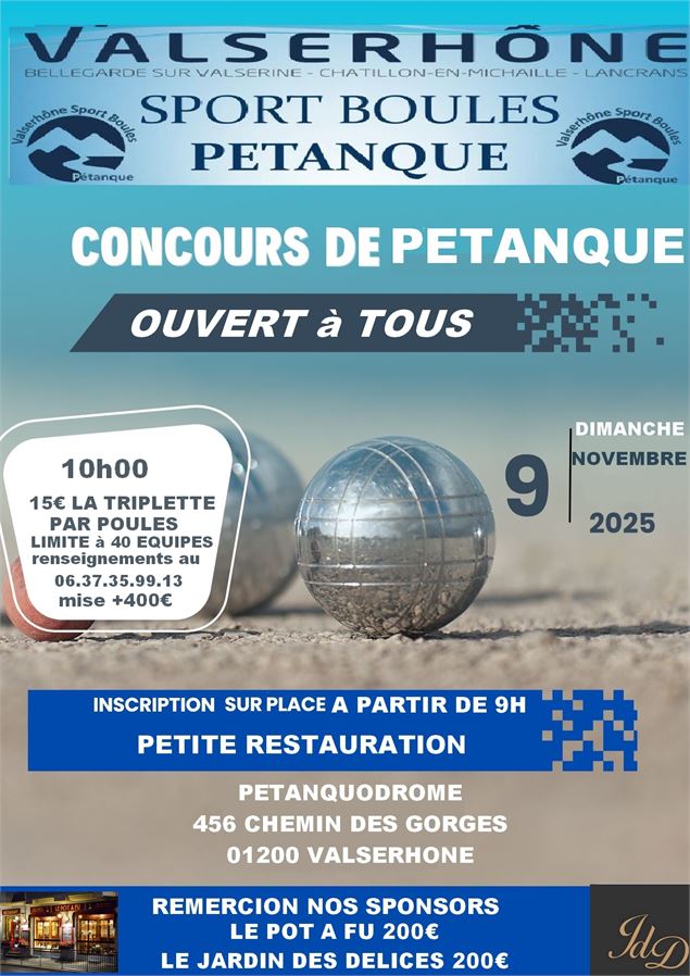 Concours de pétanque_Valserhône - Valserhône sports boules et pétanque
