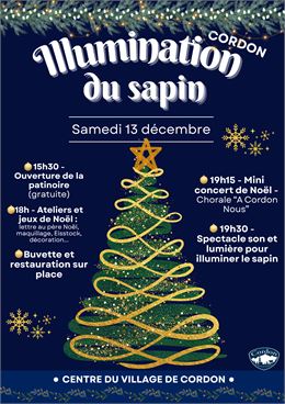Soirée illumination du sapin de Cordon - ©Cordon Tourisme