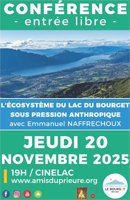 Conférence : "L'écosystème du Lac du Bourget" - Mairie le bourget du lac