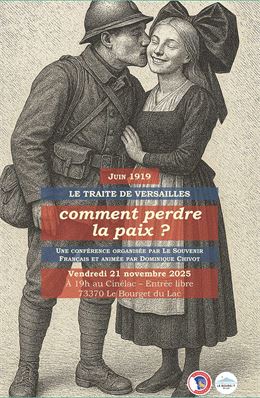 Conférence : Le traité de Versailles - Mairie le bourget du lac