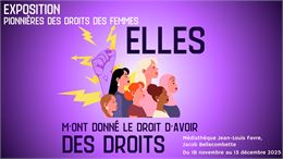 Exposition : Pionnières du droit des femmes_Jacob-Bellecombette - Médiathèque Jean-Louis Favre