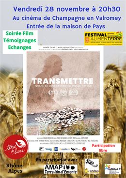 Projection du film "Transmettre" - Terre de Liens Rhône-Alpes