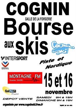 AFFICHE BOURSE AUX SKIS - Cognin Ski