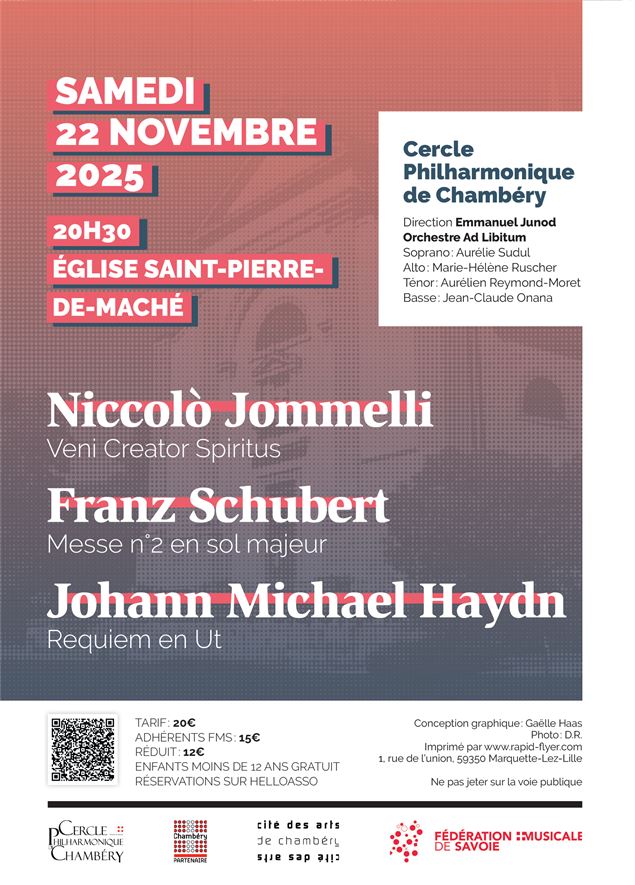 L'affiche du concert - Cercle Philarmonique de Chambéry
