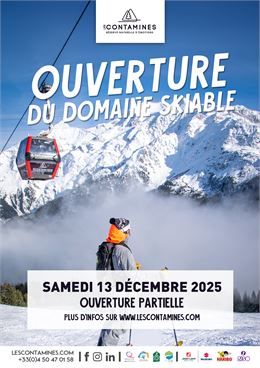 Domaine skiable les Contamines ouverture le 13 décembre