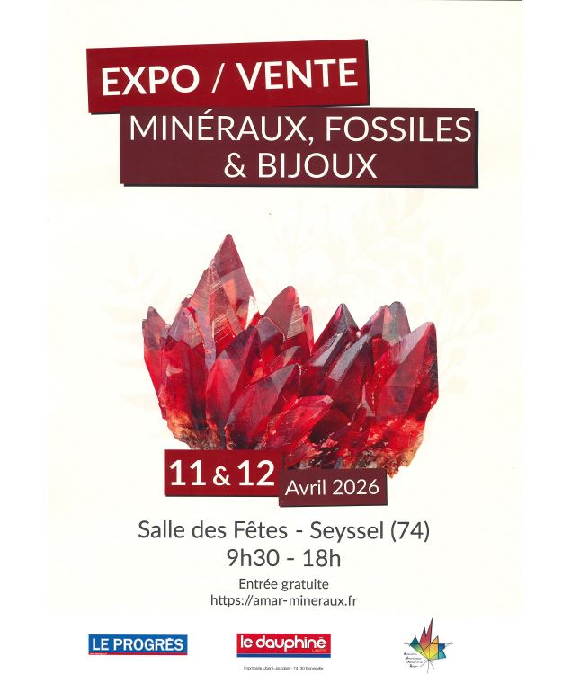 Exposition vente de minéraux & fossiles_Seyssel