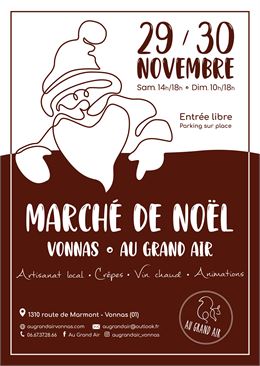 Affiche Marché de Noël | Au Grand Air (Vonnas) - Au Grand Air