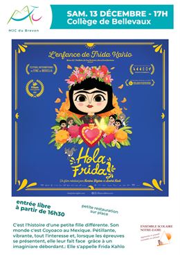 Ciné Jeunesse - "Hola Frida" , L'enfance de Frida Kahlo_Bellevaux - MJC du Brevon