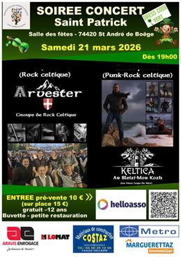 Soirée Concert "Saint Patrick"_Saint-André-de-Boëge - APE Saint André de Boëge