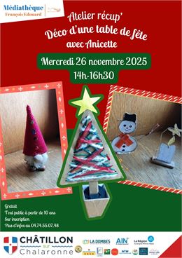Atelier Récup "Déco d'une table de fête"_Châtillon-sur-Chalaronne