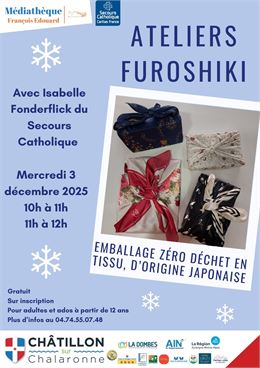 Ateliers furoshiki , emballage cadeau en tissu_Châtillon-sur-Chalaronne