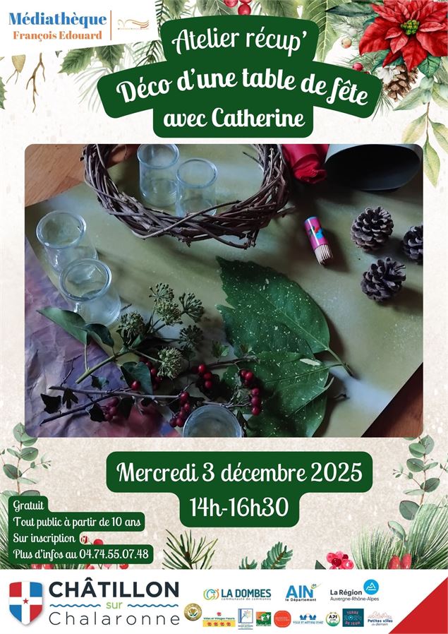 Atelier récup' : déco d'une table de fête_Châtillon-sur-Chalaronne