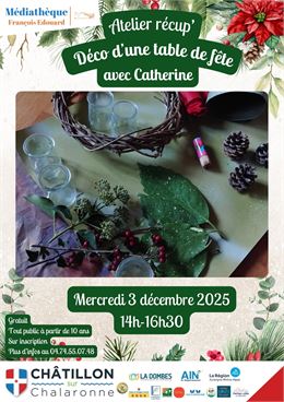 Atelier récup' : déco d'une table de fête_Châtillon-sur-Chalaronne