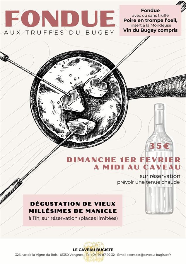 Fondue aux truffes au Caveau Bugiste_Vongnes - Caveau Bugiste