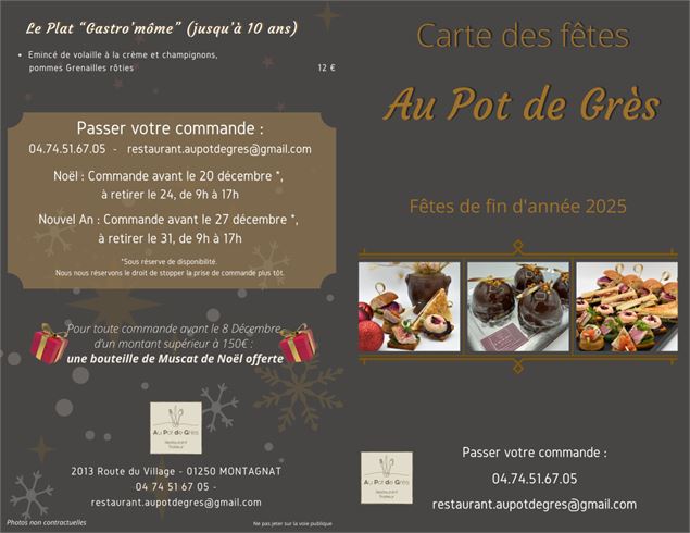 Carte des fêtes à emporter - ©Au Pot de Grès_Montagnat