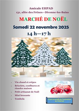 Affiche du marché de Noël - Com. Mairie Divonne-les-Bains