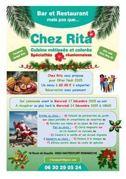 Menu de Noël Chez Rita_A emporter - ©Chez Rita