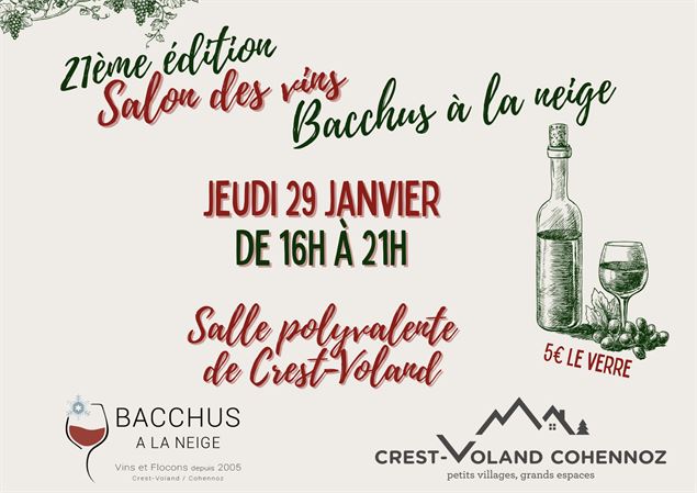 21ème Salon des Vins Bacchus à la Neige_Crest-Voland - OT CVC