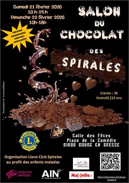 FLYER SALON CHOCOLAT DES SPIRALES - LIONS CLUB BOURG SPIRALES