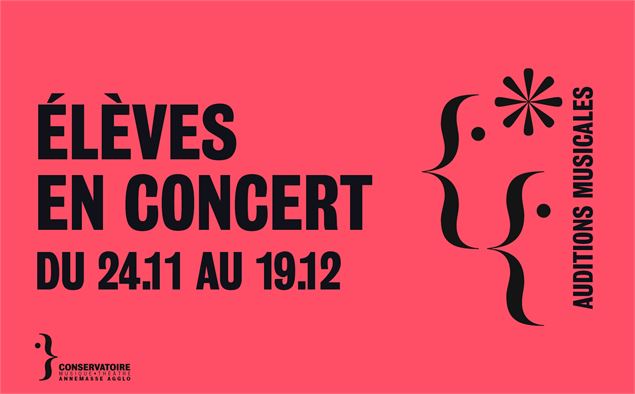 Elèves en concert : auditions | Novembre-Décembre 2025_Annemasse - Conservatoire d'Annemasse Agglo